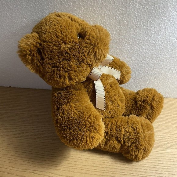 Toys R Us Brown Bear Plush TRU Animal Alley Stuffed Animal Chubby Teddy Toy 12” - Picture 4 of 8
